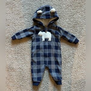 Carters - 6m - Blue Polar Bear Onesie